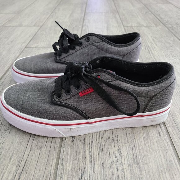Vans mens Atwood textile black grey and red low top canvas sneakers size 7 - Picture 3 of 12